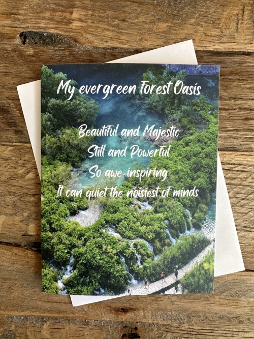 Evergreen Forest Oasis Greeting Card